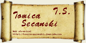 Tomica Sečanski vizit kartica
